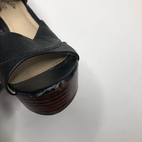 SEYCHELLES Black Ankle Strap Wedges - Picture 3 of 6